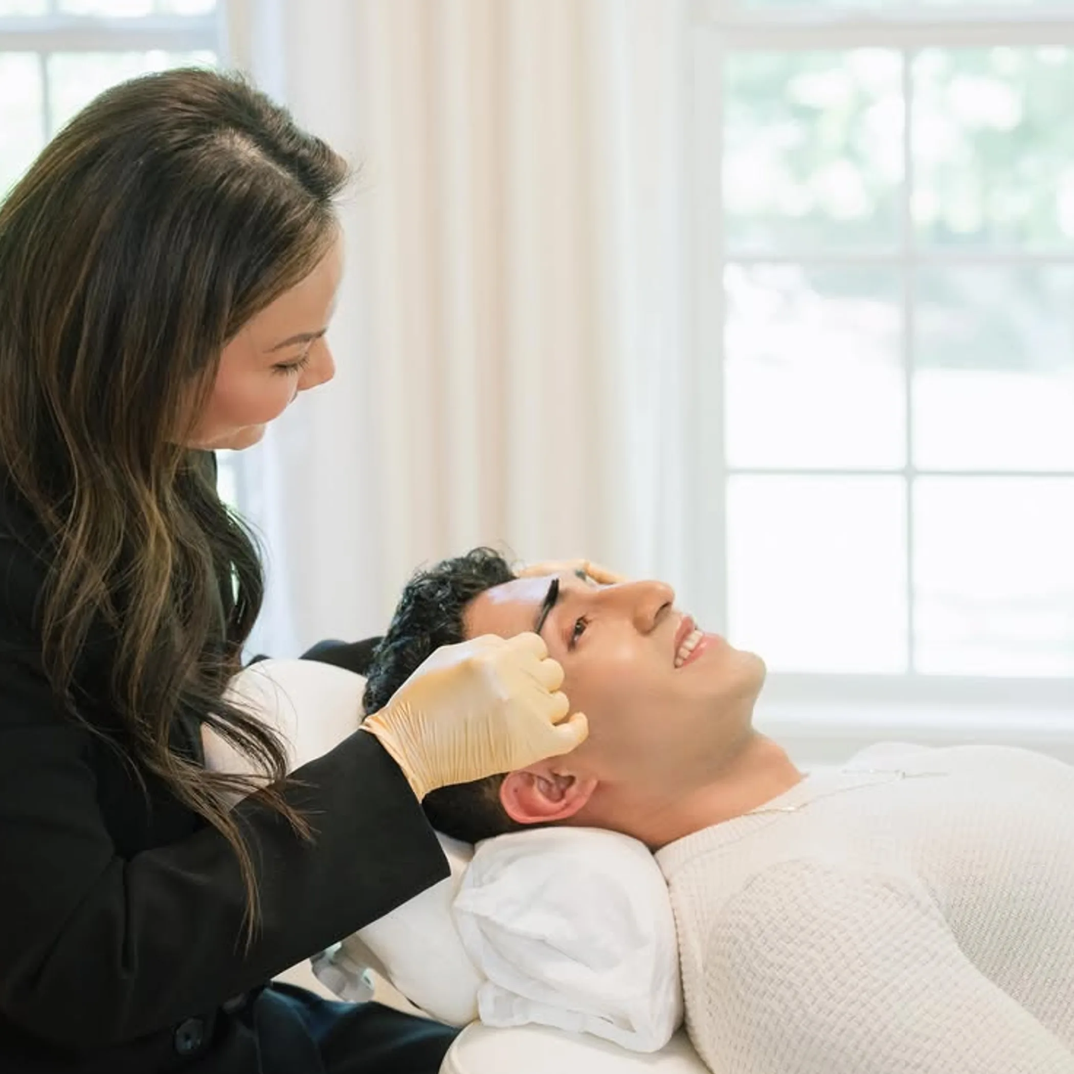clean sterile workspace for eyelash tattoo procedure